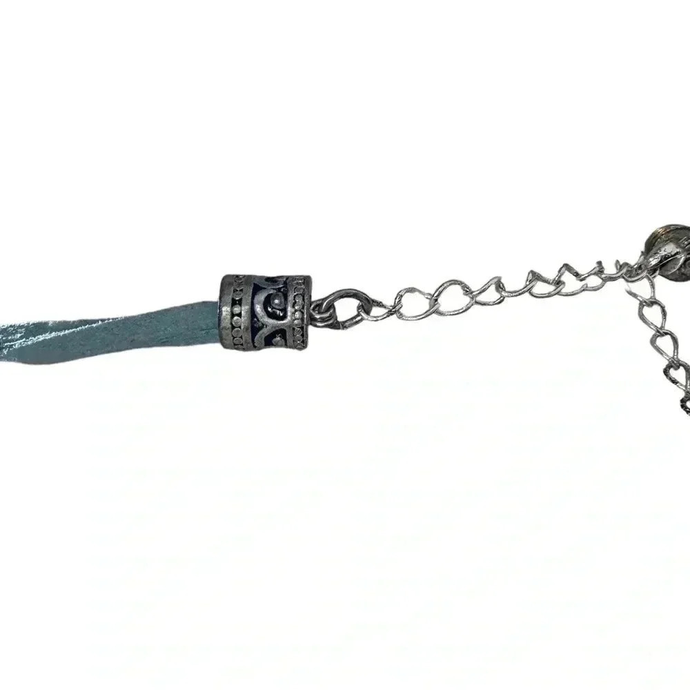 Silver turquoise charm necklace women’s jewelry - Picture 5 of 5